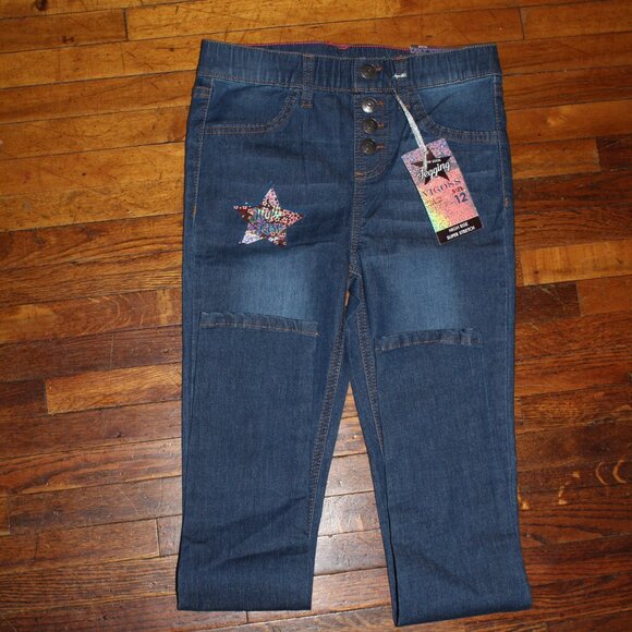 - Vigoss Size 12 High Rise Super Stretch Blue Jeggings - Picture 2 of 4